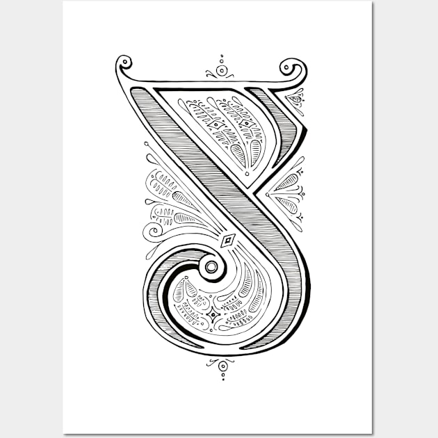 Monogram Y Wall Art by calebfaires